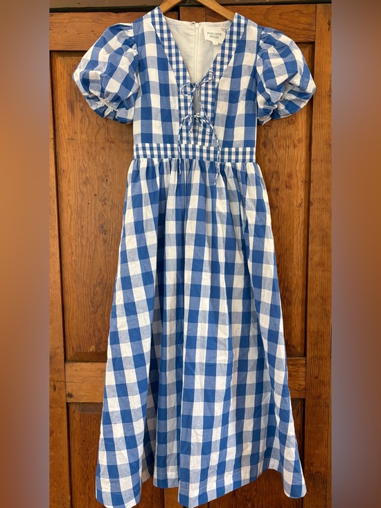 Hyacinth House Dresses & Skirts - Hyacinth House Blue and White Gingham Tie-Front maxi